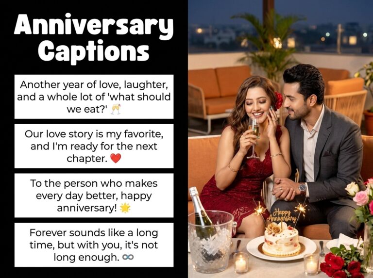 Anniversary Captions in English