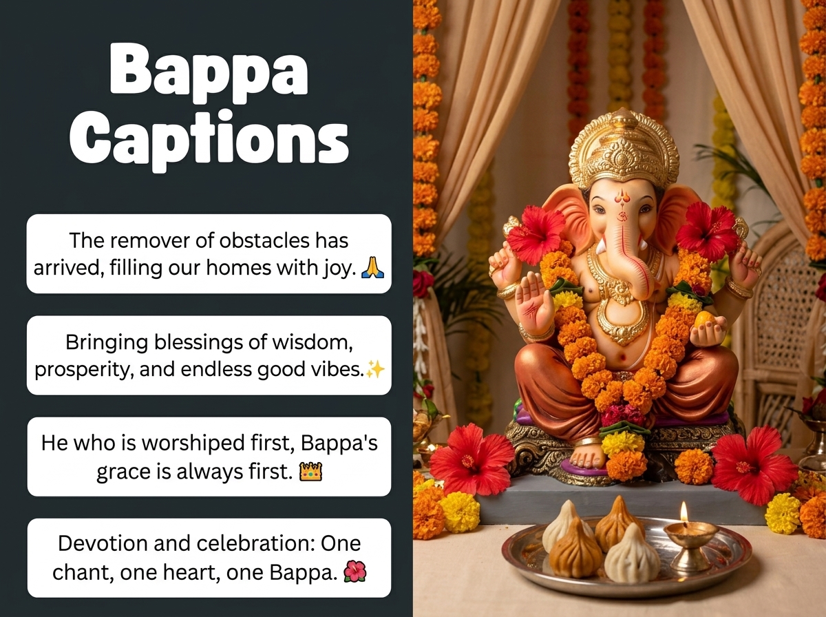 Ganpati Bappa Captions in English