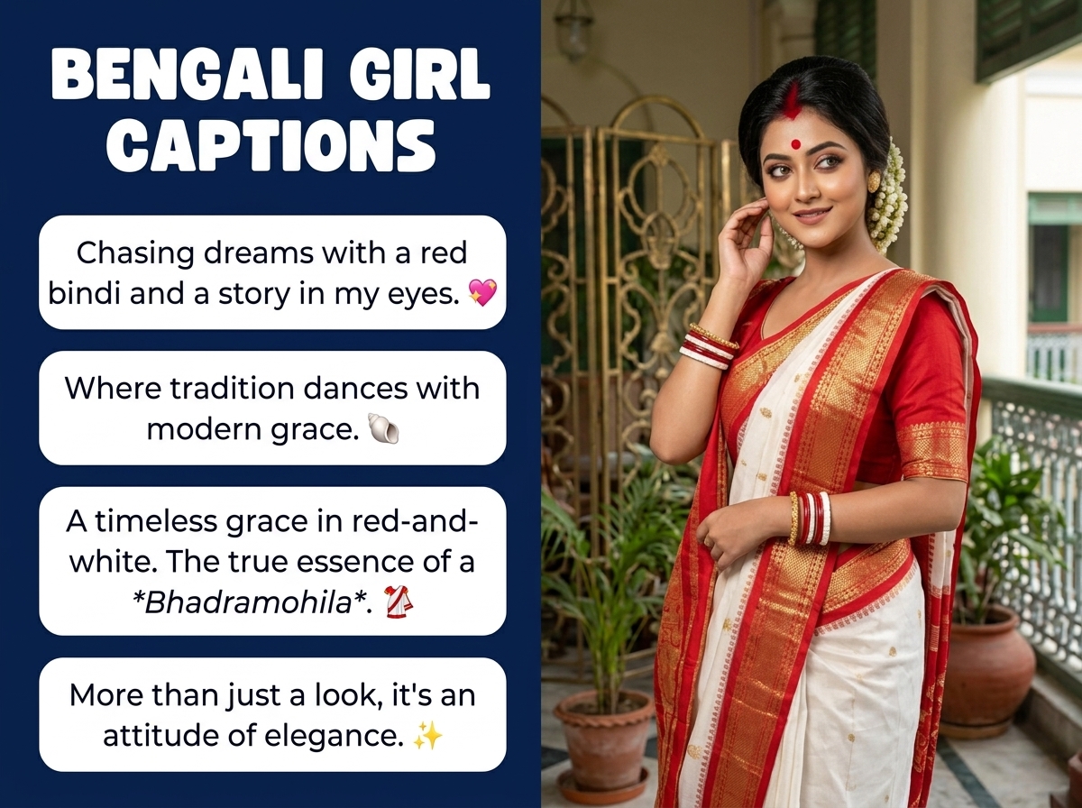 Bengali Girl Captions in English