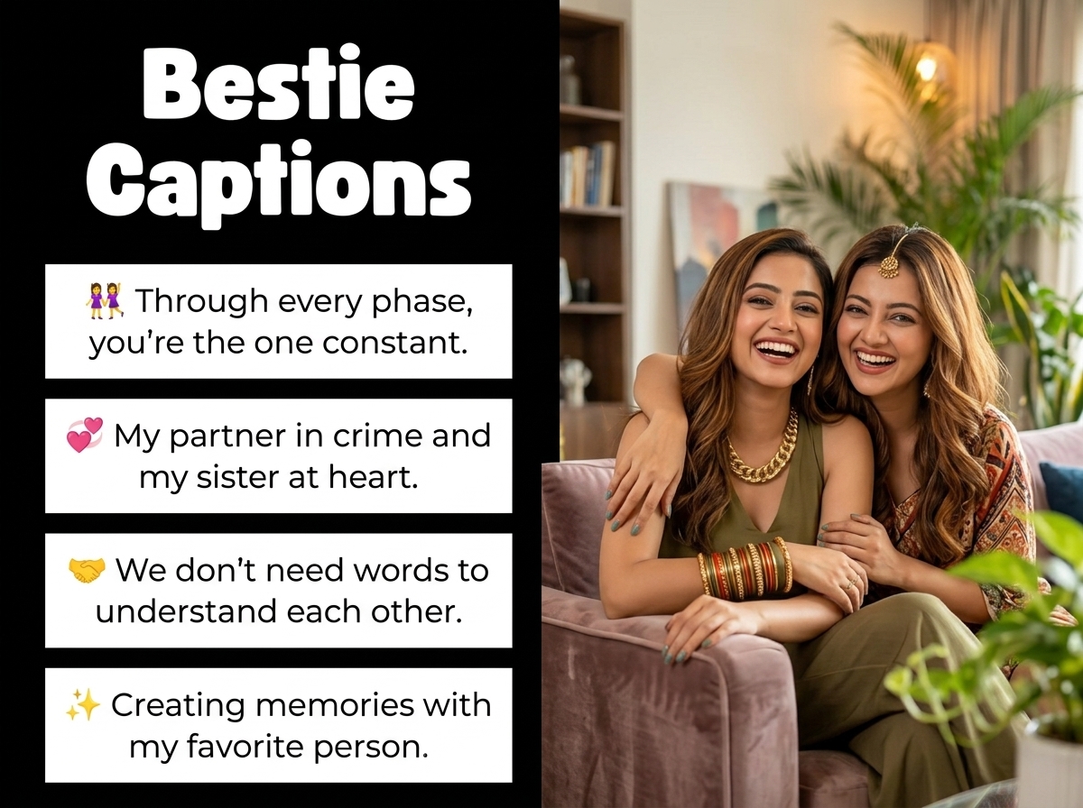 Bestie Captions in English