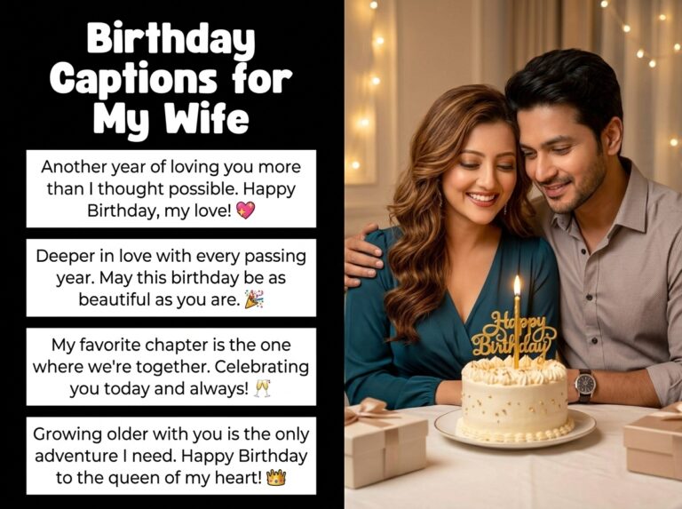 Birthday Caption for Wife in English