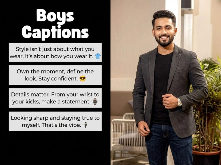 Boys Captions in English