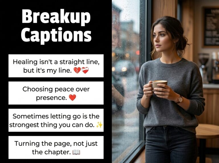 Breakup Captions in English
