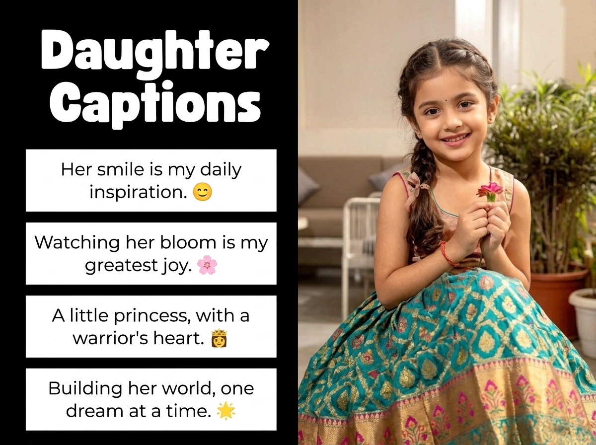 Daughter Captions in English