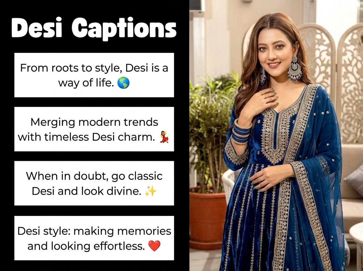 Desi Captions in English