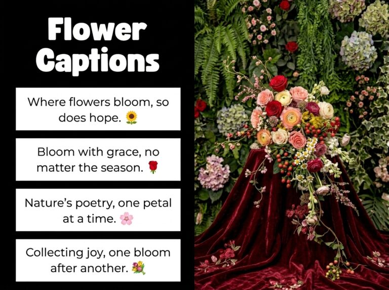 Flower Captions in English