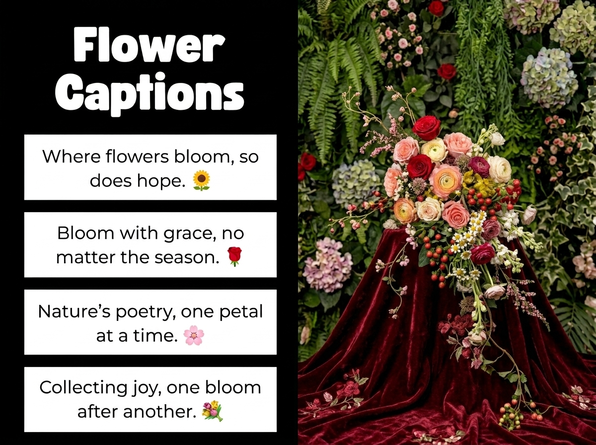 Flower Captions in English