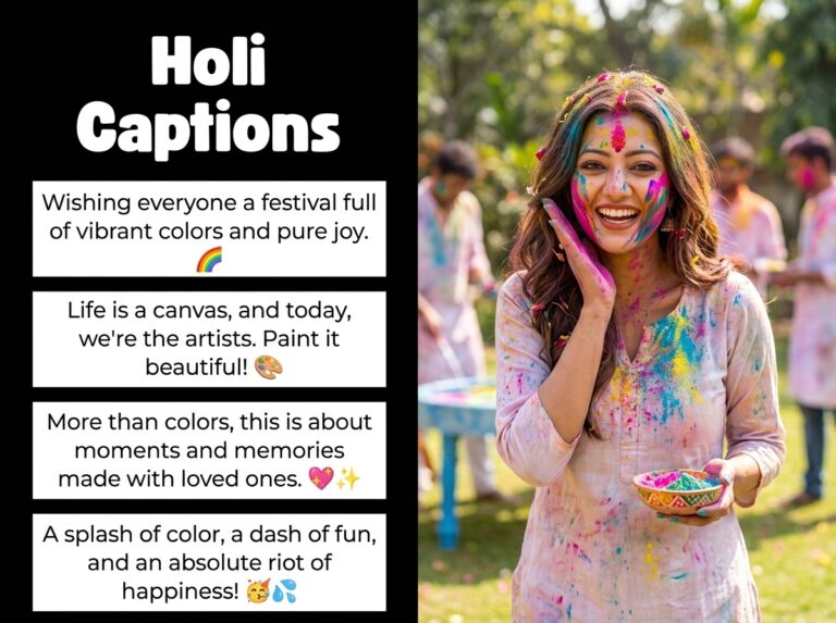 Holi Captions in English