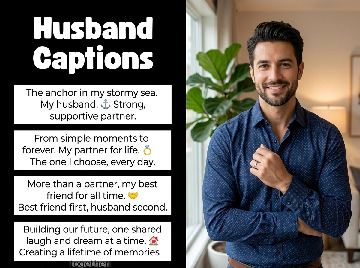 Husband Captions in English