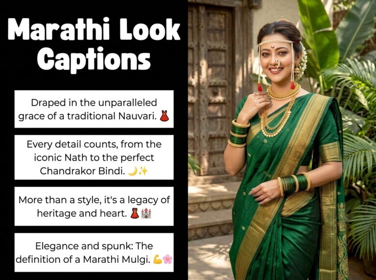 Marathi Look Captions in English