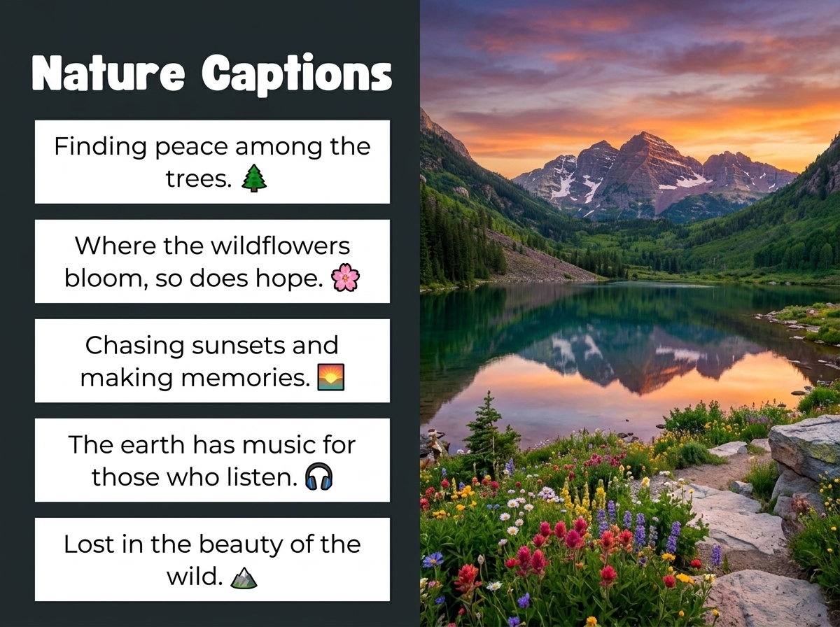 Nature Captions in English