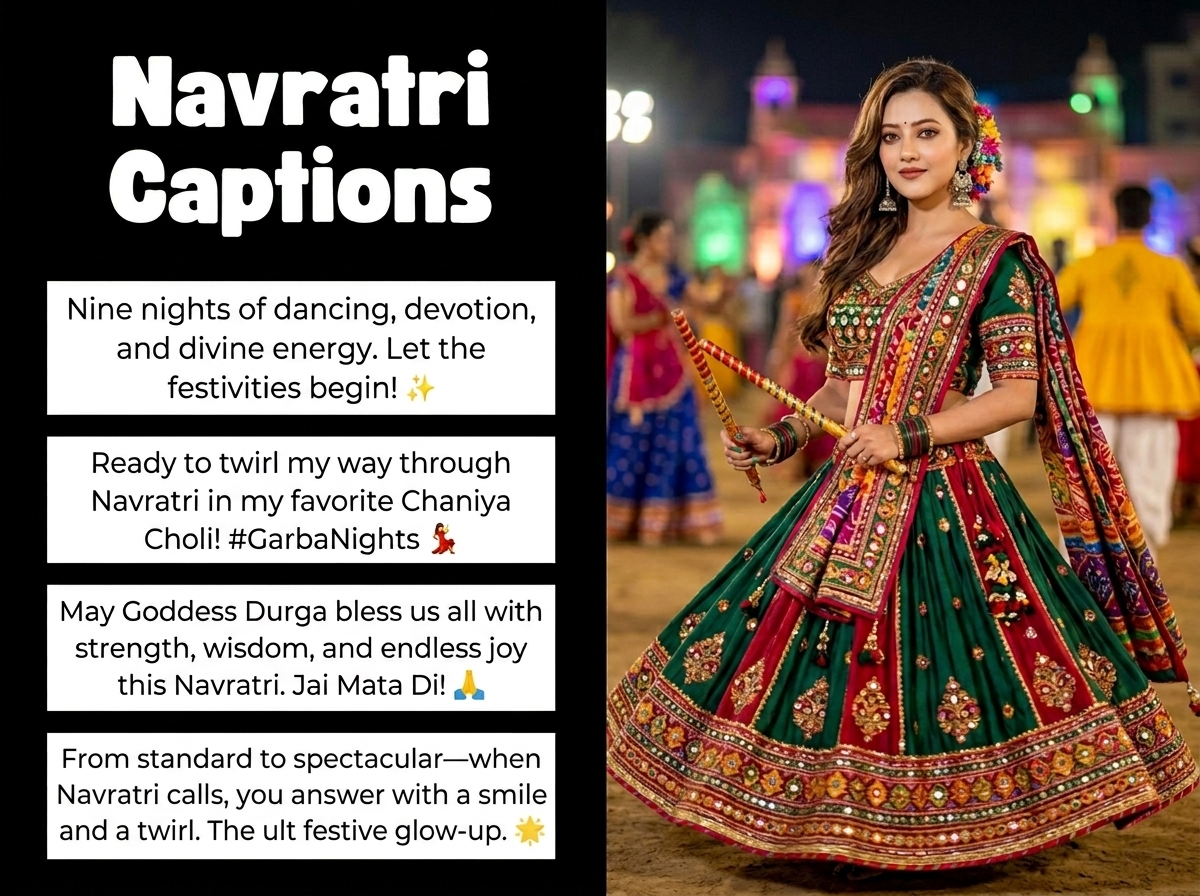 Navratri Captions in English