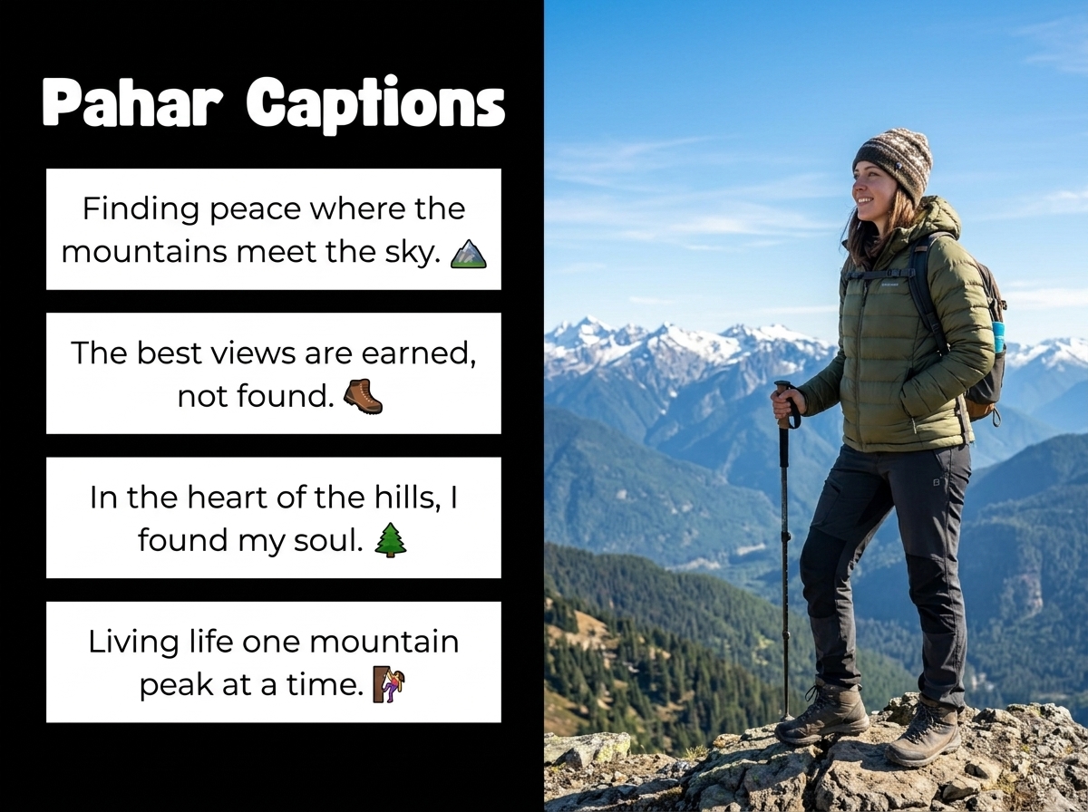 Pahar Captions in English