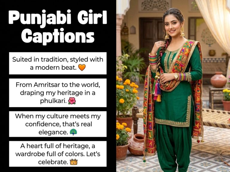 Punjabi Girl Captions in English
