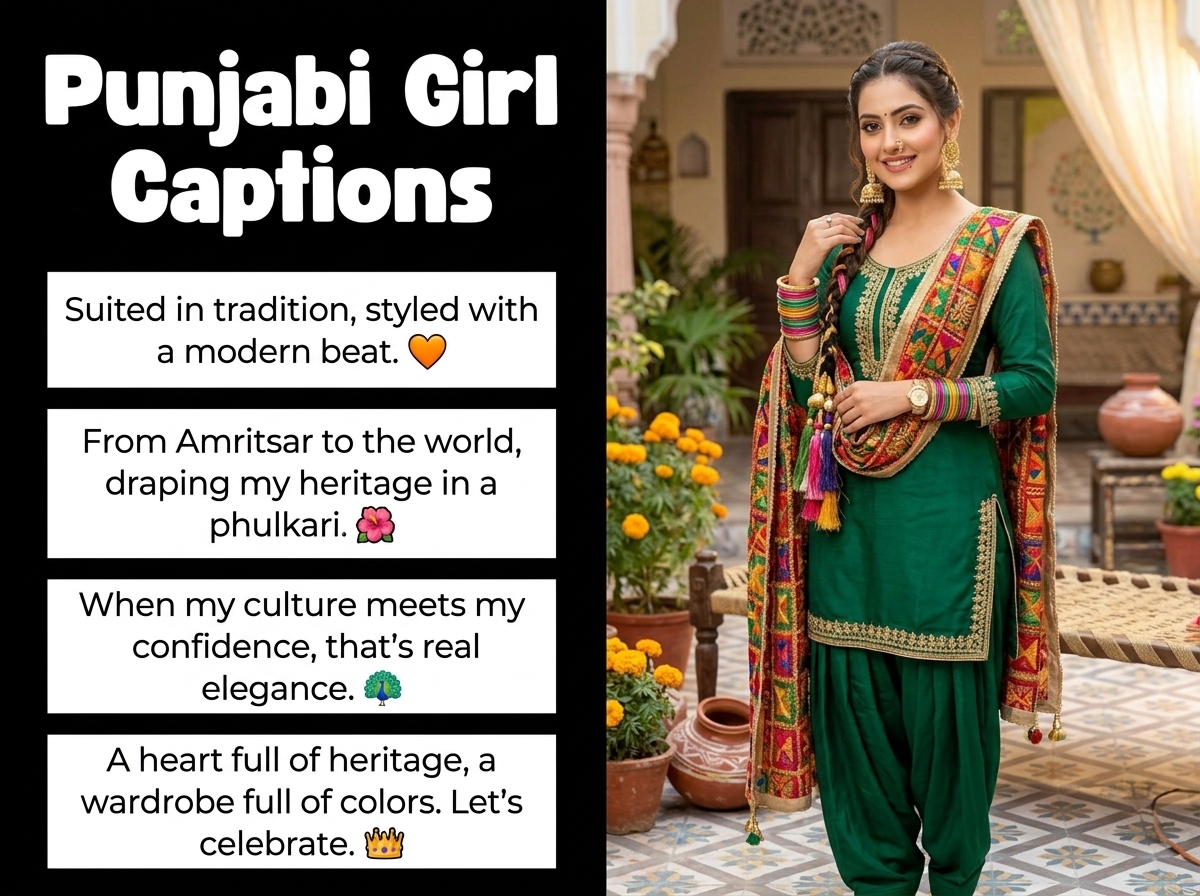 Punjabi Girl Captions in English