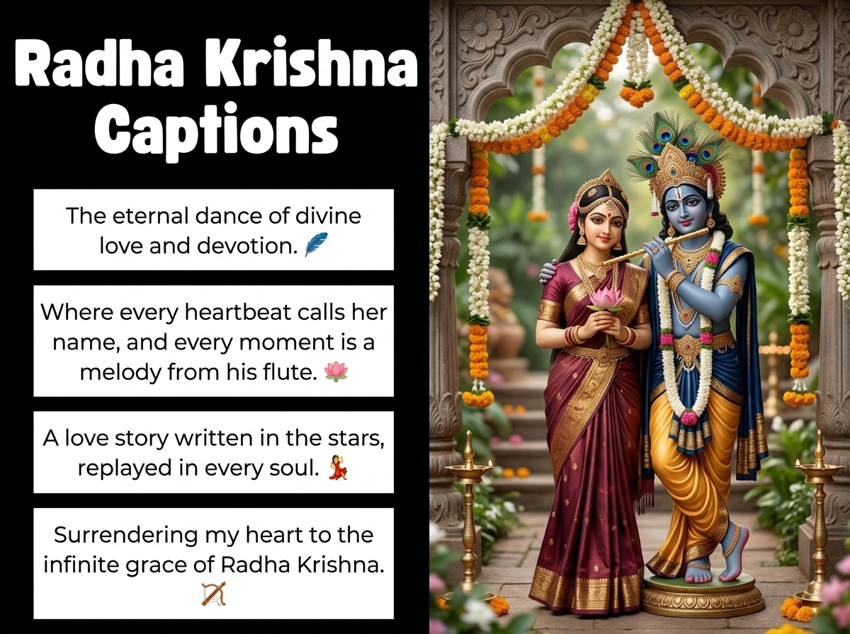 Radha Krishna Captions in English