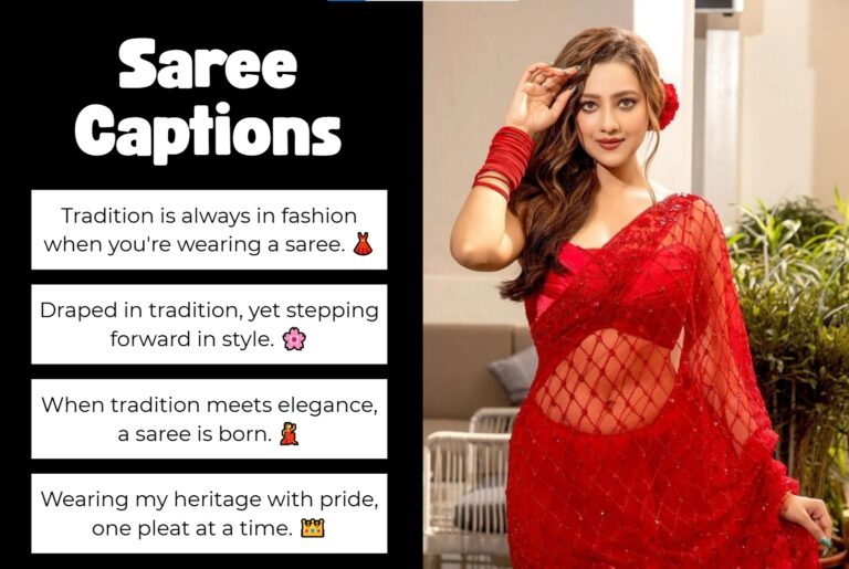 Saree Captions in English