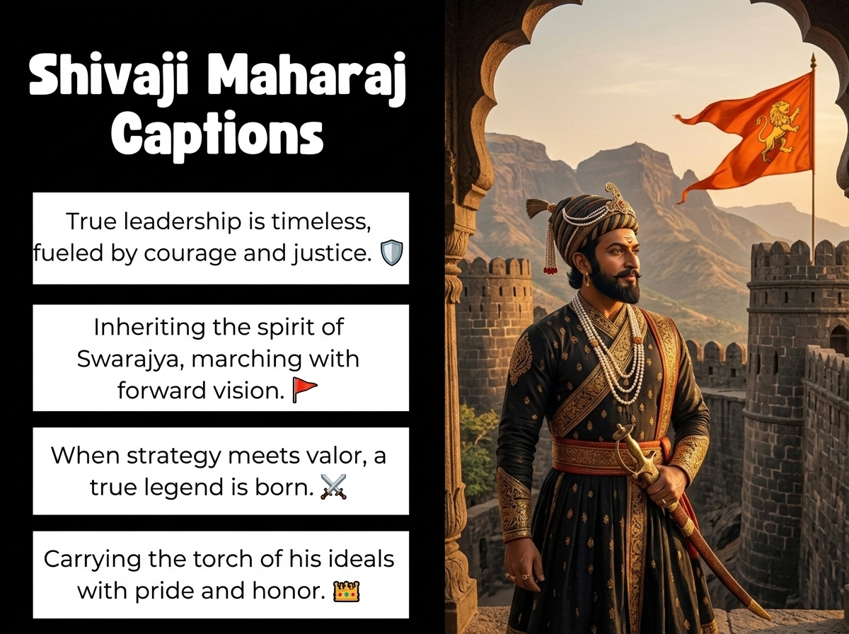 Shivaji Maharaj Captions in English