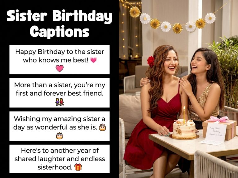 Sister Birthday Captions in English